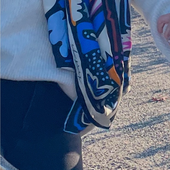 Colorful Abstract Patterned Scarf - Picture 2 of 3